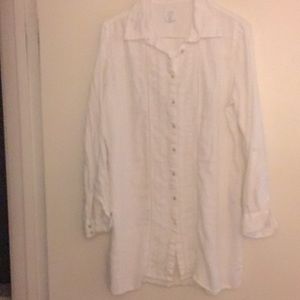 Sigrid Olsen Long Sleeve Embroidered Shirt